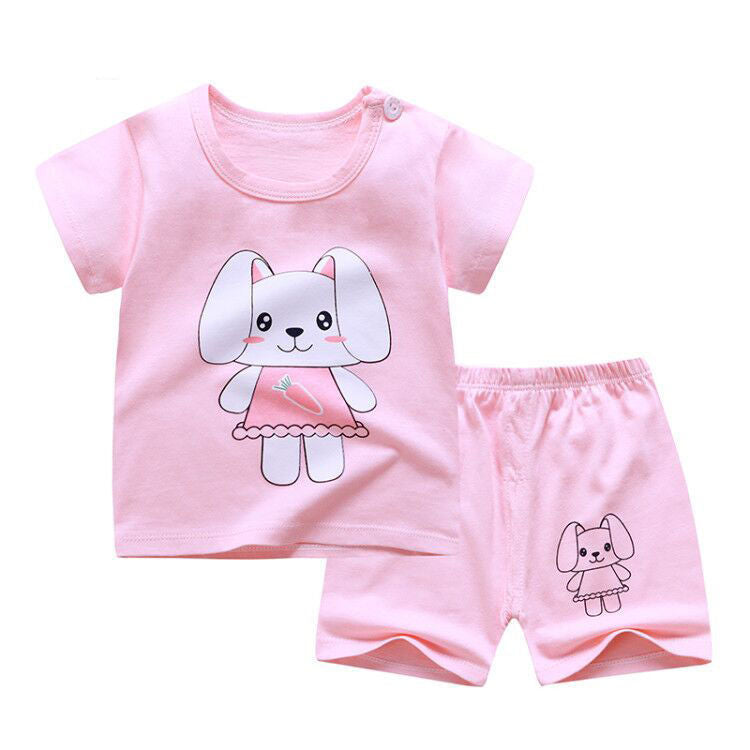 Children's short sleeve suit cotton baby clothes boy shorts