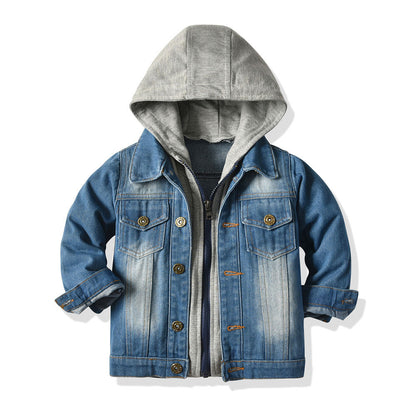 Children's Fake Two-piece Denim Jacket