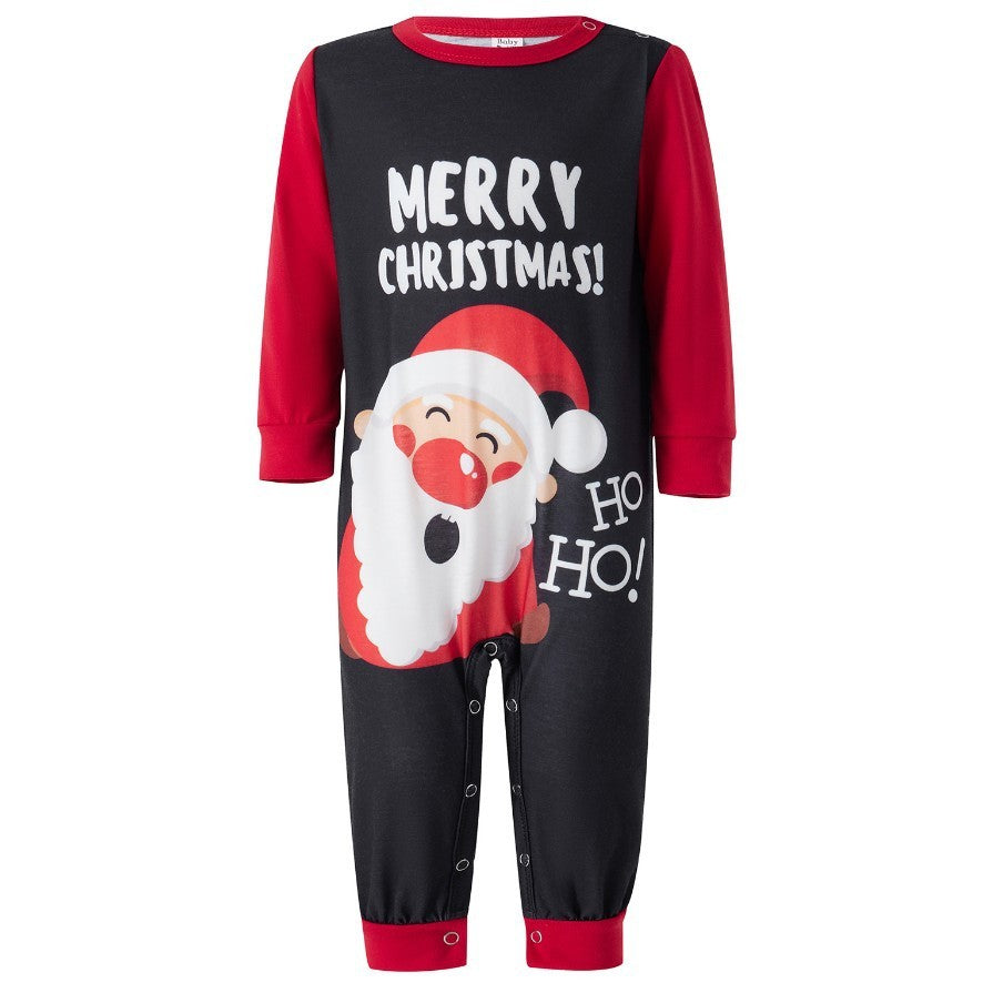 New Snowman Letters Christmas Parent-child Clothing Printed Loungewear Pajamas Set