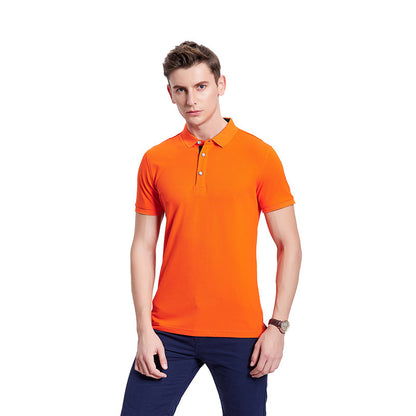 Casual solid color lapel T-shirt