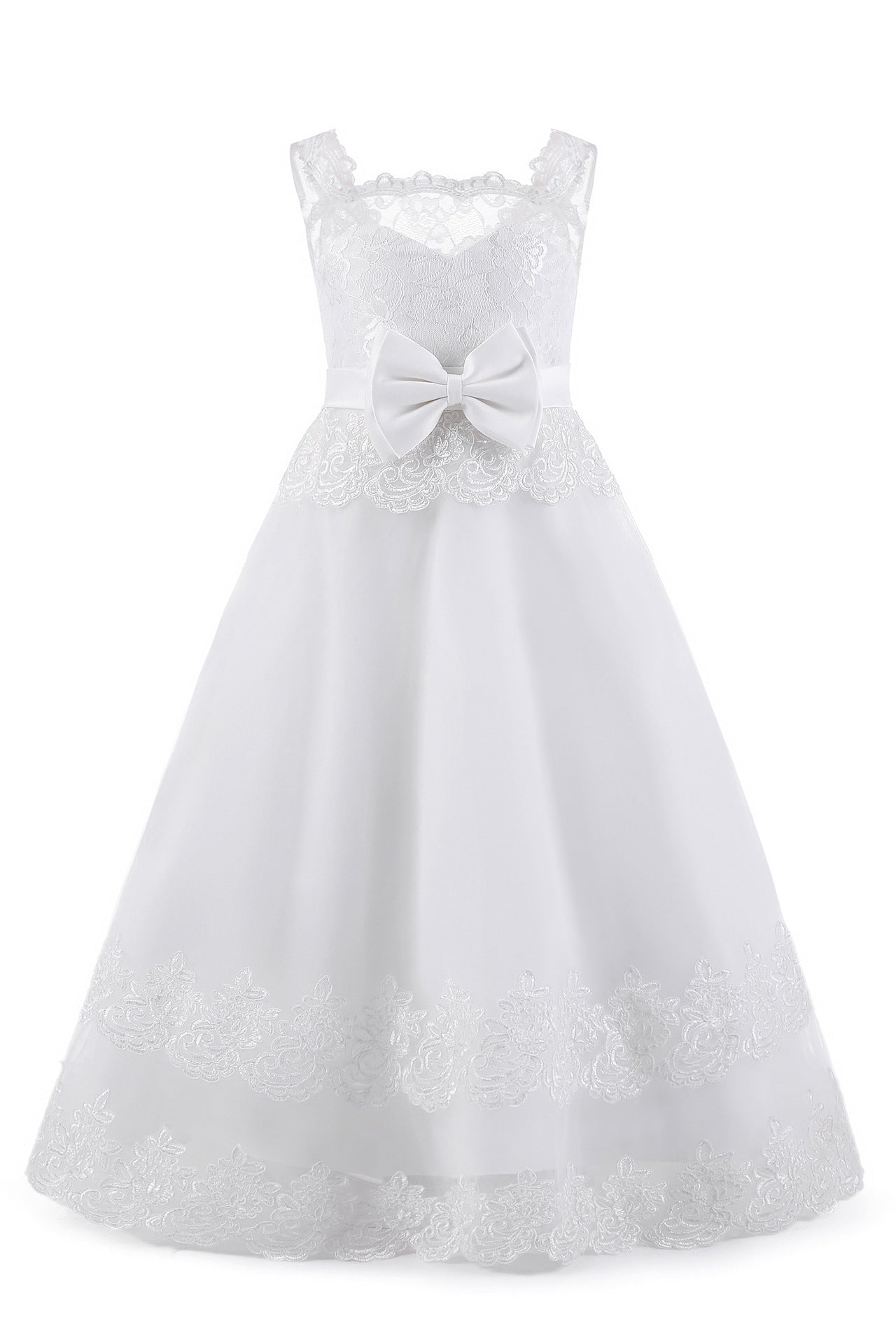 White Fashion Princess Flower Dress