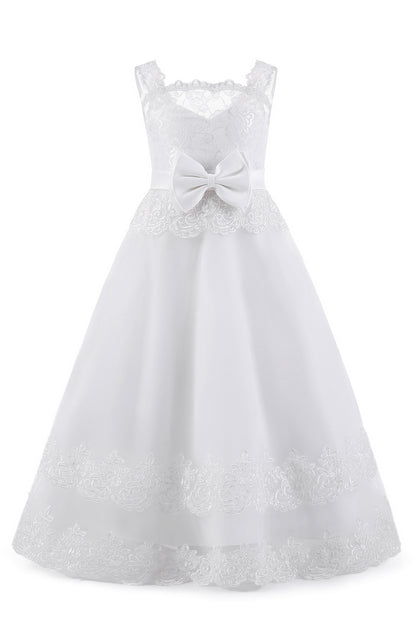 White Fashion Princess Flower Dress