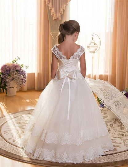 White Fashion Princess Flower Dress