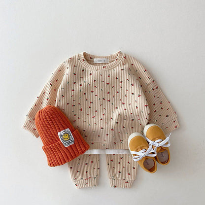 Infant & Kids Waffle Sweatshirt Casual Set