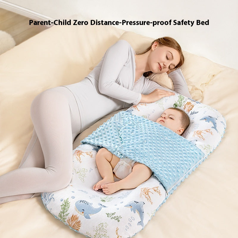 Minimally Printed Baby Soothing And Anti Startle Bed