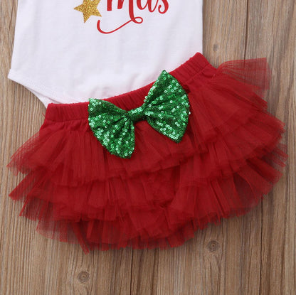 Three-piece Christmas Children's Set In Summer