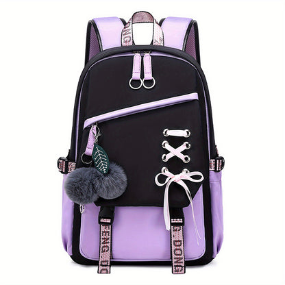 New Bow Women's Backpack Girl Cute Sweet Backpack