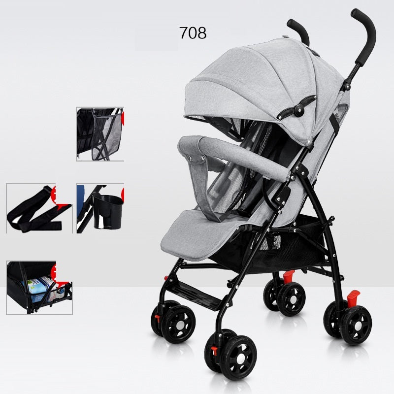 Sit And Lie Down Baby Portable Folding Simple Trolley