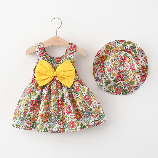 Pambata na Big Bow Dress Princess Skirt