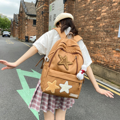 Women's Fashionable All-match Nylon Star Backpack