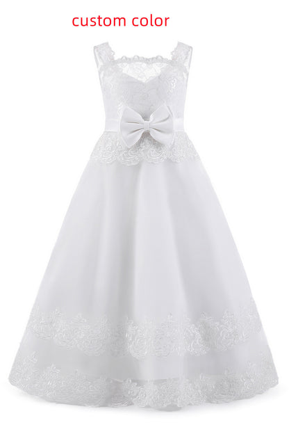 White Fashion Princess Flower Dress