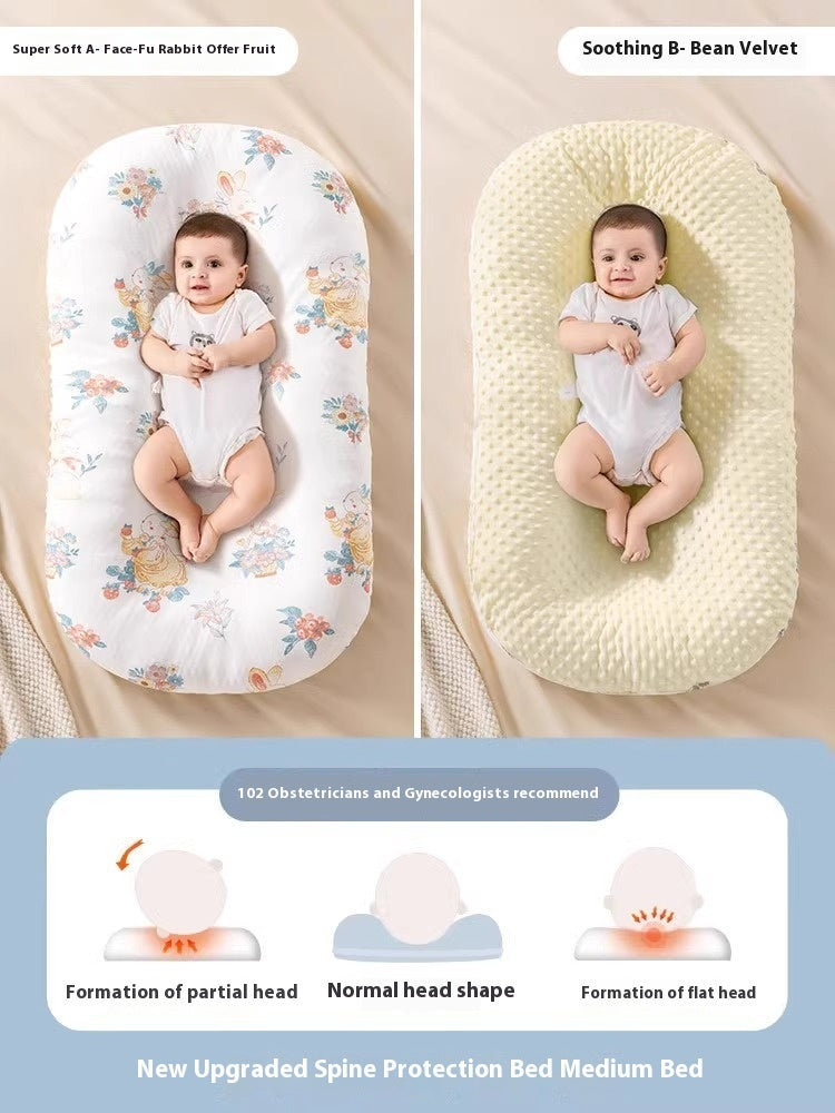 Minimally Printed Baby Soothing And Anti Startle Bed