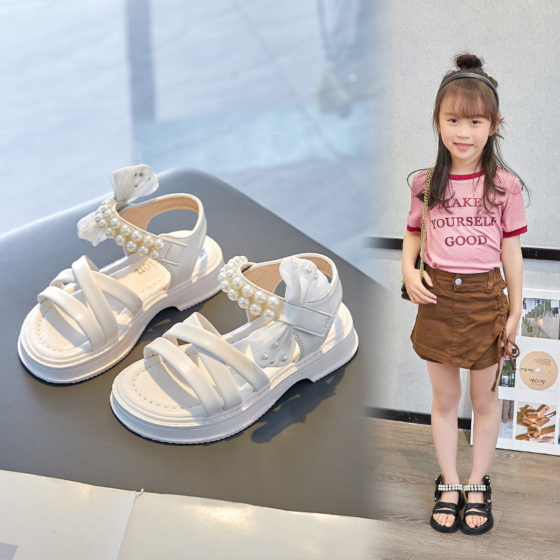 Girls Soft Bottom Roman Sandals