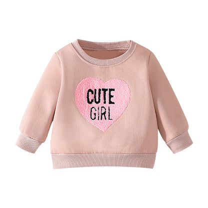 Long Sleeve Round Neck Pullover Baby Casual Wear