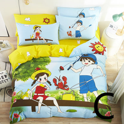 Home Textile Cute Cartoon Children Bed Sheet Bed Sheet Quilt Cover Bedding