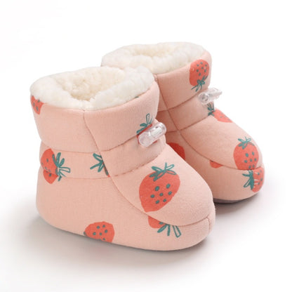 Winter Graffiti Cartoon Baby Cotton Boots Thick Warm