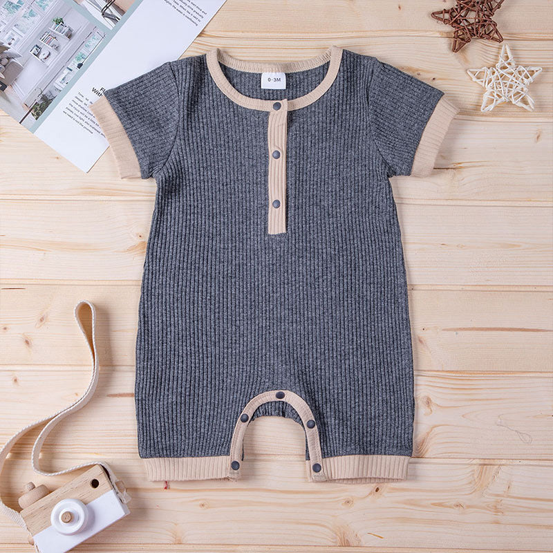 New Baby Short-sleeved Romper Casual Baby Boxer Jumpsuit