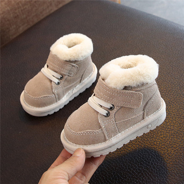 Cute Velcro Baby Boots Simple Soft Baby Snow Boots