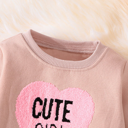 Long Sleeve Round Neck Pullover Baby Casual Wear