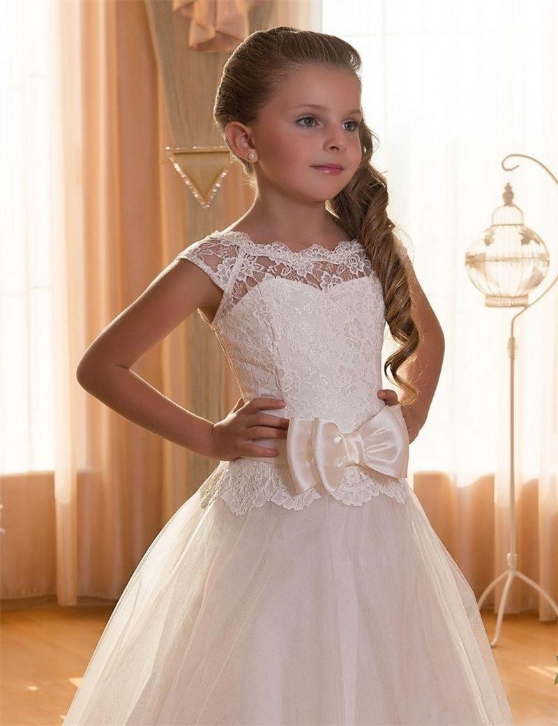 White Fashion Princess Flower Dress