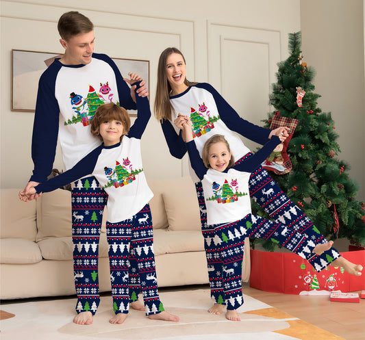 Family Christmas Pajamas Set for Couples Kids Baby