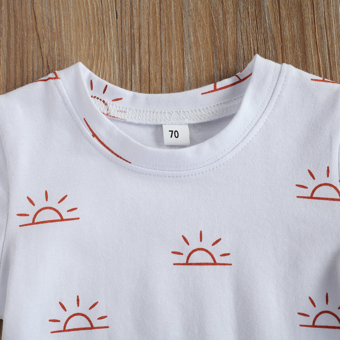 New Sun Print Short-sleeved T-shirt Shorts