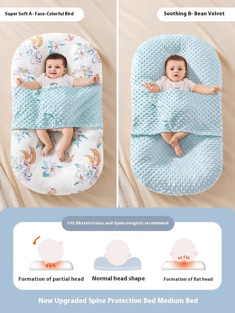 Minimally Printed Baby Soothing And Anti Startle Bed