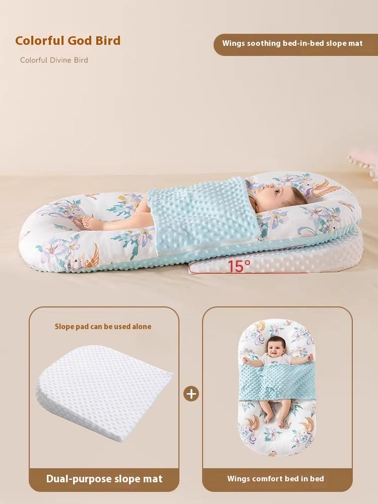 Minimally Printed Baby Soothing And Anti Startle Bed