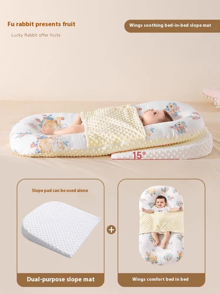 Minimally Printed Baby Soothing And Anti Startle Bed