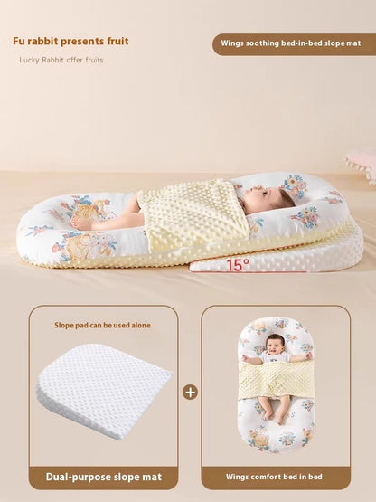 Minimally Printed Baby Soothing And Anti Startle Bed