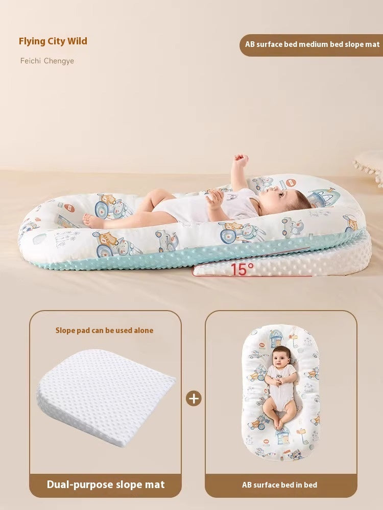 Minimally Printed Baby Soothing And Anti Startle Bed