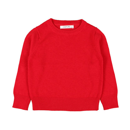 Boys And Girls Solid Color Sweater Pullover Sweater