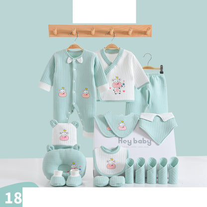 Fashion Cotton Winter Baby Clothes Full Moon Gift Set