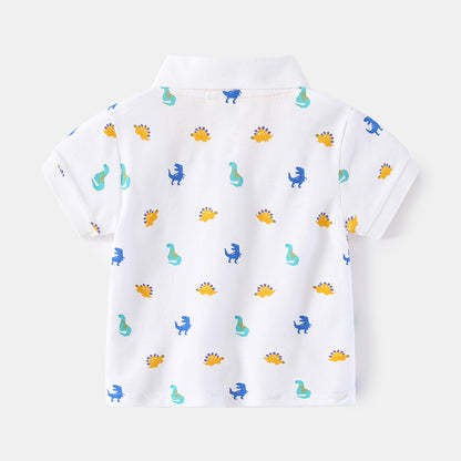 Children's Lapel Shirt With Short Sleeves