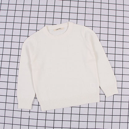 Boys And Girls Solid Color Sweater Pullover Sweater