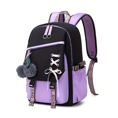 New Bow Women's Backpack Girl Cute Sweet Backpack