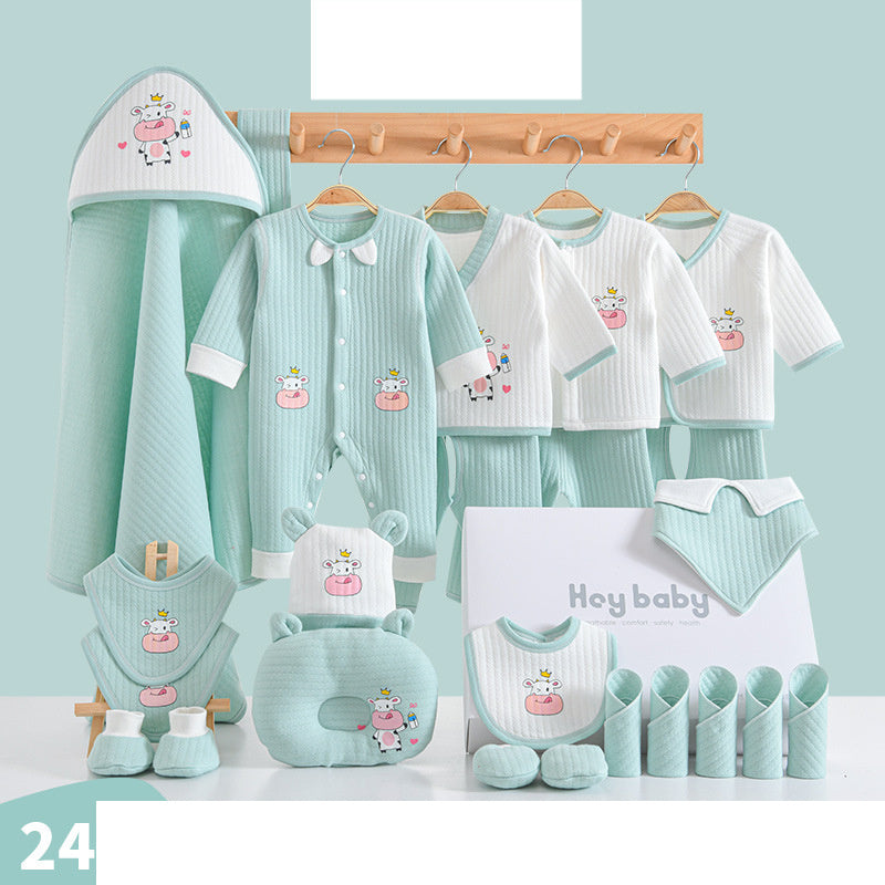 Fashion Cotton Winter Baby Clothes Full Moon Gift Set