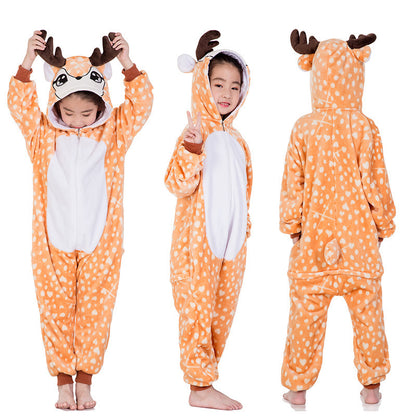 Animal One-piece Pajamas Flannel