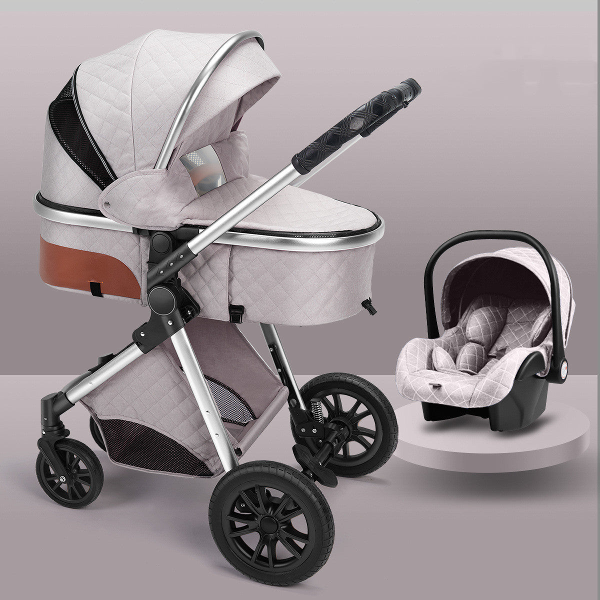 Stylish High View Stroller Lightweight Folding